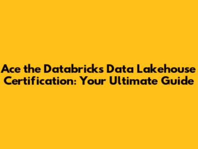 Ace the Databricks Data Lakehouse Certification: Your Ultimate Guide