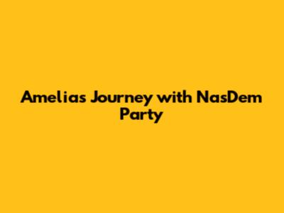 Amelia's Journey with NasDem Party
