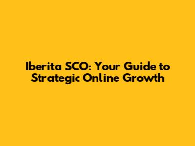 Iberita SCO: Your Guide to Strategic Online Growth