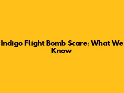 Indigo Flight Bomb Scare: What We Know