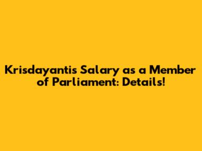 Krisdayanti's Salary as a Member of Parliament: Details!
