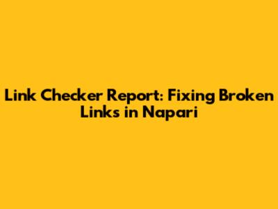 Link Checker Report: Fixing Broken Links in Napari