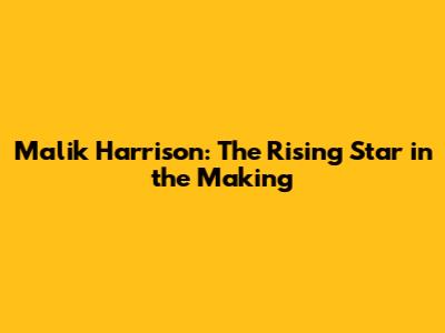 Malik Harrison: The Rising Star in the Making
