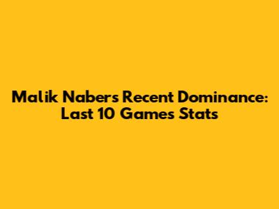 Malik Nabers' Recent Dominance: Last 10 Games Stats