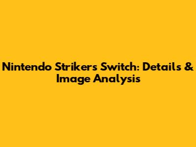 Nintendo Strikers Switch: Details & Image Analysis