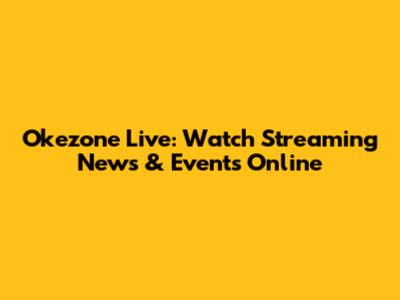 Okezone Live: Watch Streaming News & Events Online
