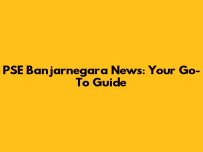 PSE Banjarnegara News: Your Go-To Guide