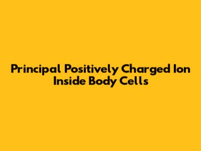 Principal Positively Charged Ion Inside Body Cells