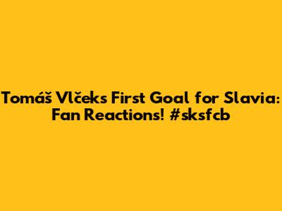 Tomáš Vlček's First Goal for Slavia: Fan Reactions! #sksfcb