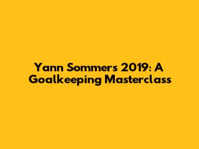 Yann Sommer's 2019: A Goalkeeping Masterclass